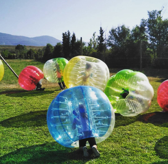 Diversión en bubble soccer